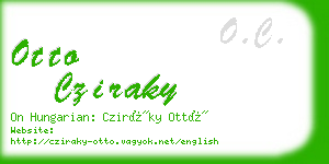 otto cziraky business card